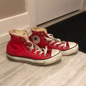 Converse All Star Red High Tops, Women Size 7